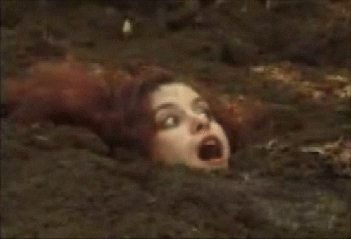 Lady Submerging On Quicksand GIF