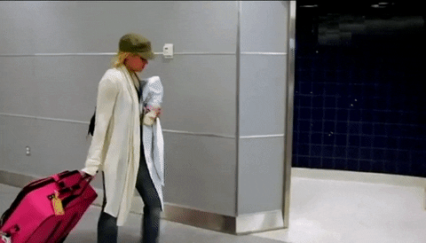 Lady Travel Baggage GIF