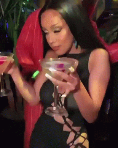 Lady Two Glass Wine Drunk Meme GIF