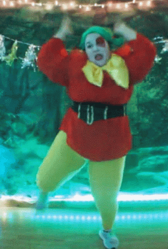 Lady With Pumpkin Outfit Dance GIF