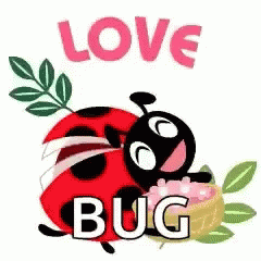 Ladybug Cartoon Love Bug Mobile Art GIF