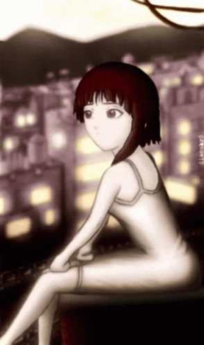 Lain Iwakura Anime View Outside GIF