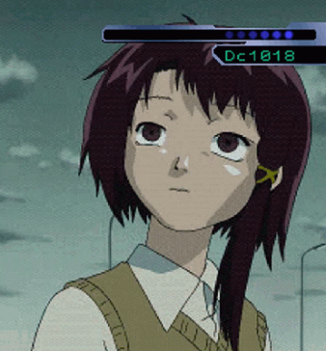 Lain Iwakura Anime Look Away GIF