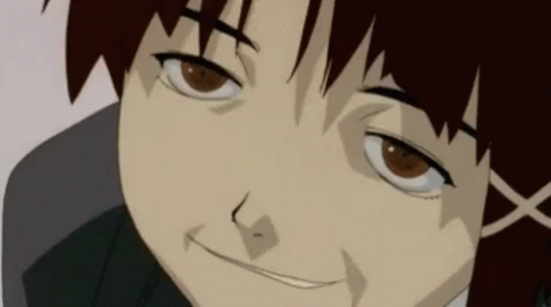 Lain Iwakura Anime Cute Smile GIF