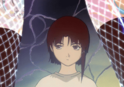 Lain Iwakura Anime Looking Serious GIF