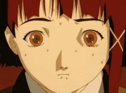 Lain Iwakura Anime Shy Girl GIF