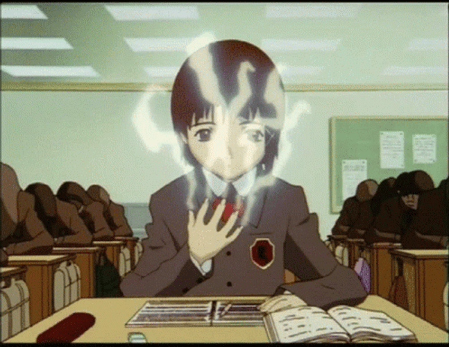 Lain Anime Experiment Hand Steaming GIF