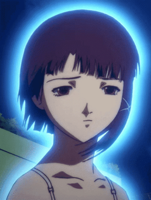 Lain Anime Glowing Sad GIF