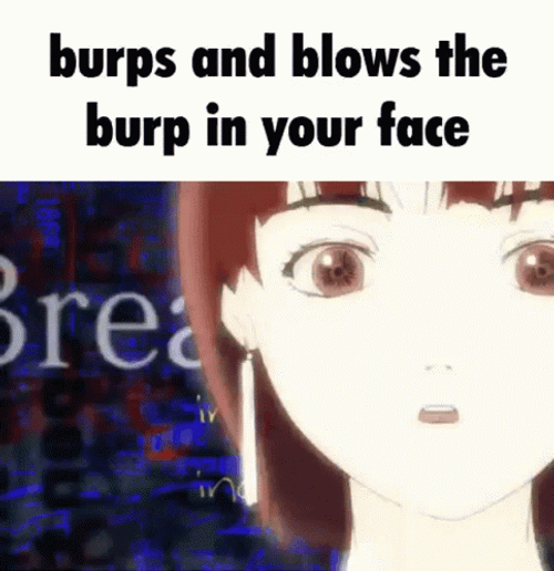Lain Iwakura Anime Burp Face GIF