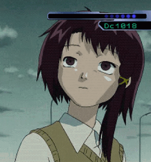 Lain Iwakura Anime Look Away GIF