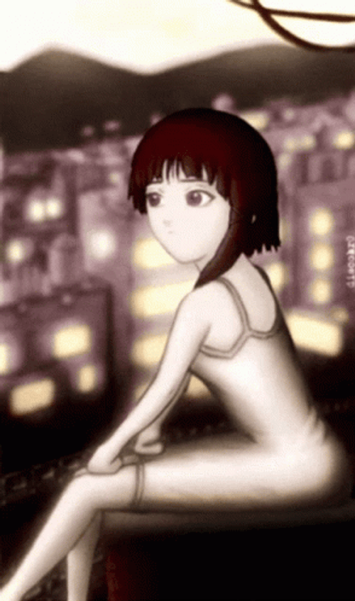 Lain Iwakura Anime View Outside GIF