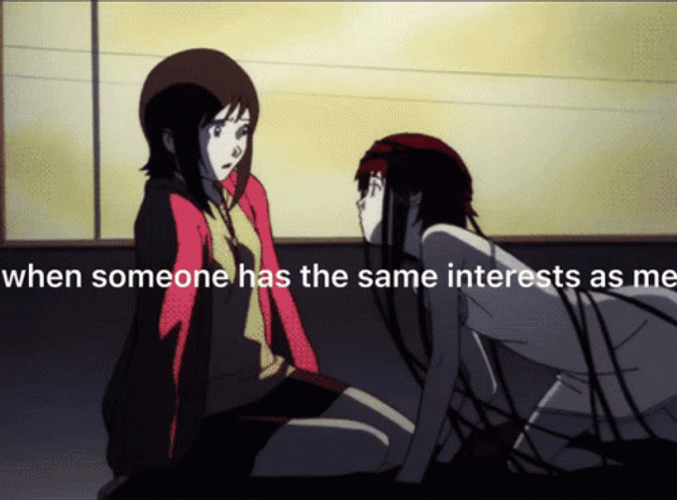 Lain Kissed Arisu Anime GIF