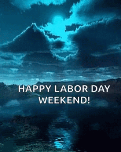 Lake at Night Happy Labor Day Weekend