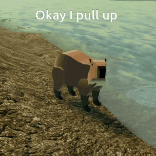 Lake Side Dancing Capybara Meme GIF