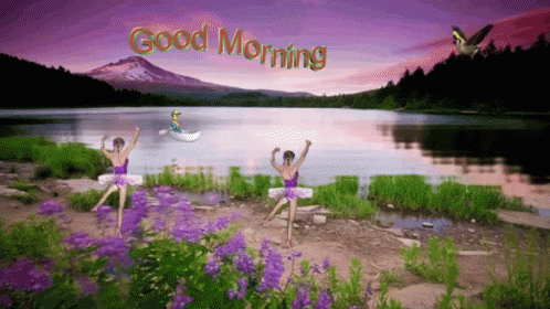 Lake With Good Morning Text