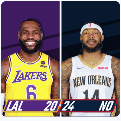 Lakers And New Orleans Basketball Players GIF