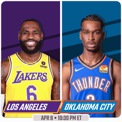 Lakers And Thunder Play In Oklahoma City GIF