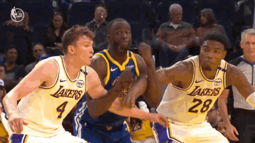 Lakers and Warriors Basketball Players