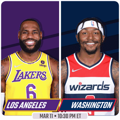 Lakers And Wizards Play March 11 GIF