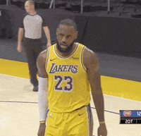 Lakers Basketball Player Standing On Court GIF
