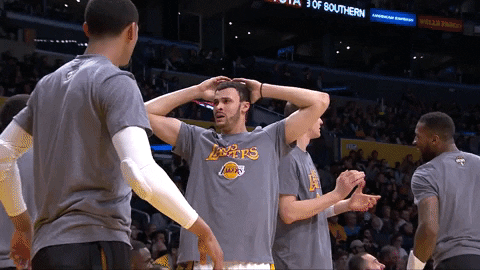 Lakers Larry Nance Upset Head Scratch GIF
