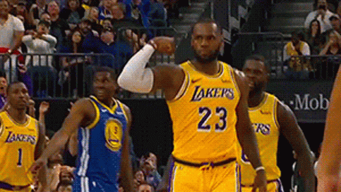 Lakers Lebron James Muscle Slap GIF