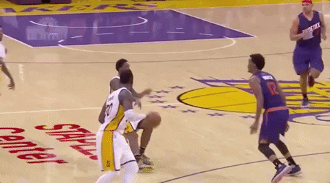 Lakers Lebron Powerful Dunk GIF