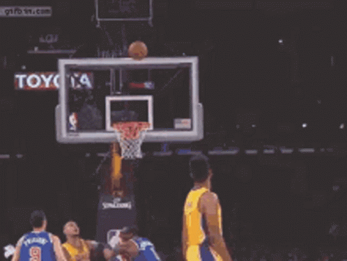 Lakers Player Jumping With Arms Outstretched