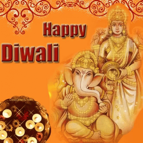 Lakshmi And Ganesha Happy Diwali GIF
