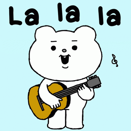 Lalala Animated Dog With Guitar GIF