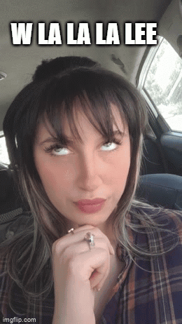 Lalala Reaction Woman Rolled Her Eyes GIF