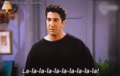 Lalala Ross Geller Not Listening GIF