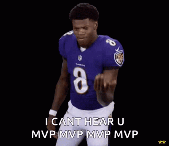 Lamar Jackson Can't Hear Cheering For Mvp GIF