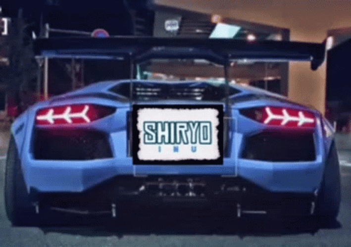 Lamborghini Blue Bumper Lights GIF