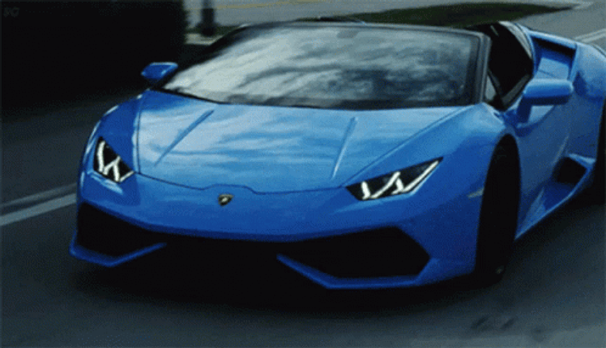 Lamborghini Huracan Aqua Blue 2014 GIF