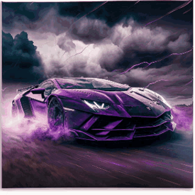 Lamborghini Purple Gif GIF