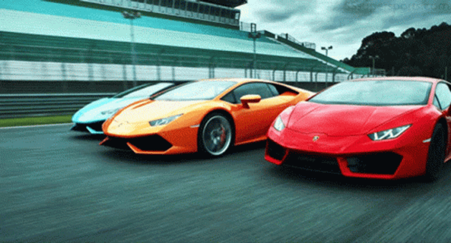 Lamborghini Sports Car Racing Ad GIF