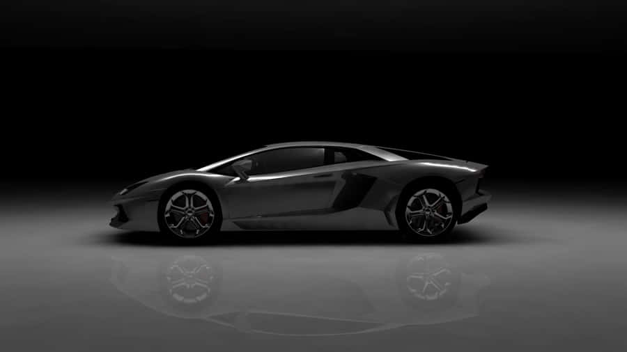 Lamborghini Sports Car Shiny Gray GIF