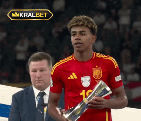 Lamine Yamal Hold His Trophy GIF