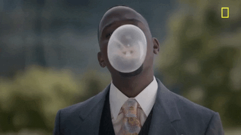 Lamorne Morris Popping Bubble Gum GIF