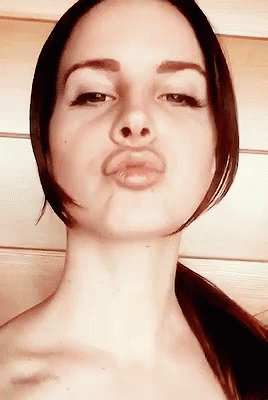 Lana Del Rey Giving A Kiss GIF