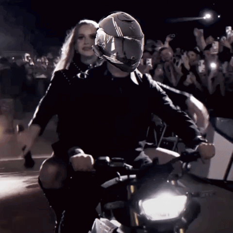 Lana Del Rey Hugged Motorcyle Man At Coachella GIF