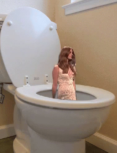 Lana Del Rey On A Toilet Bowl GIF
