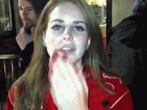 Lana Del Rey Red Nails GIF