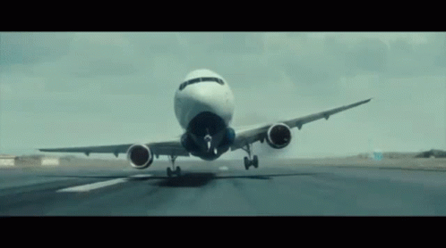 Landing Plane Crash Movie Flight10 GIF