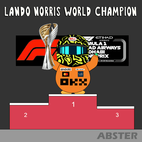 Lando Norris World Champion Cartoon GIF