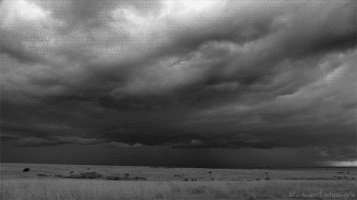 Landscape Black White Clouds GIF