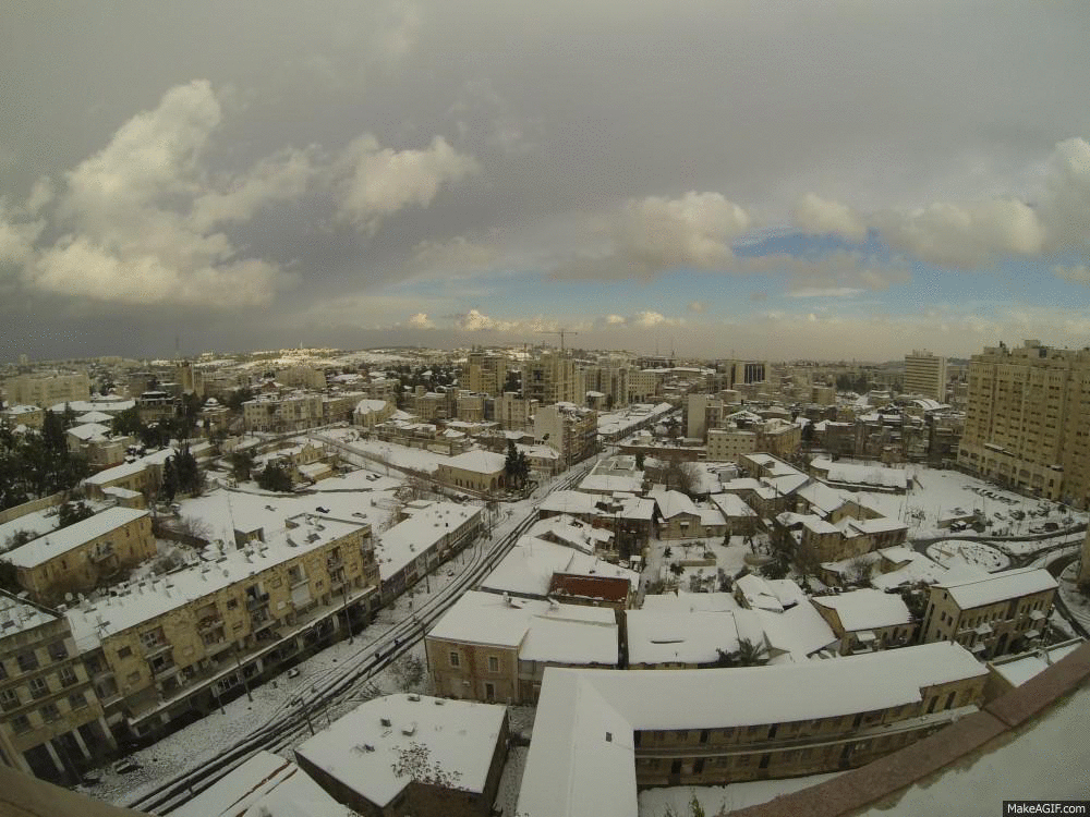 Landscape Jerusalem Snow GIF