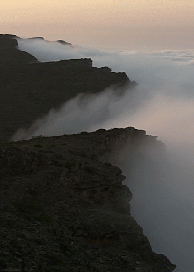 Landscape Misty Waterfalls GIF