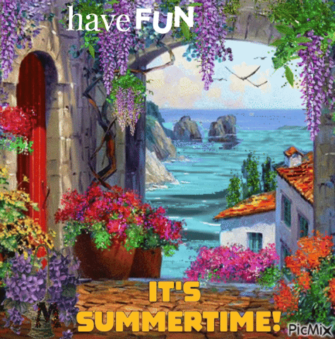 Landscape With Flowers Have Fun It's Summertime
